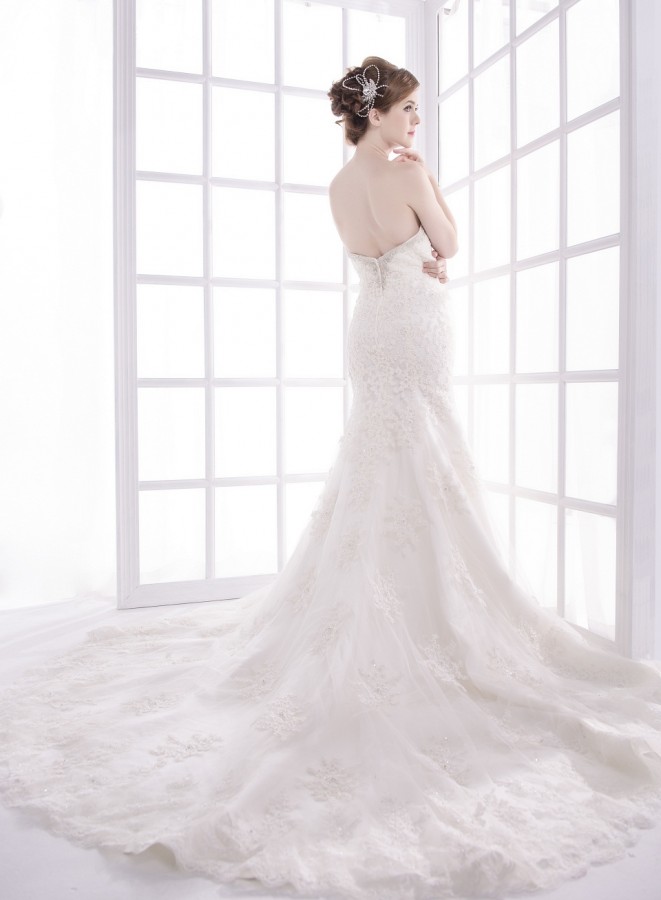 Luxury all over lace wedding gown
